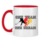 Tasse zweifarbig ONE TEAM-ONE DREAM GER