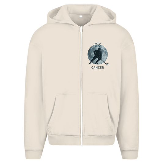 Oversize Zipper STERNZEICHEN CANCER / KREBS (front&back)