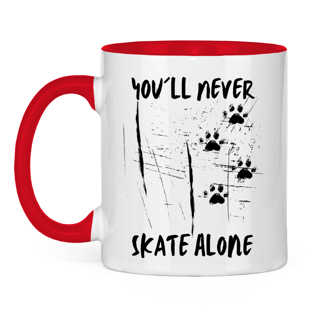 Tasse zweifarbig NEVER SKATE ALONE