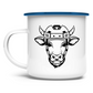 Emaille Tasse HOCKEYKUH