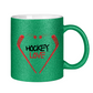 Glitzertasse HOCKEYLOVE STICKHEART