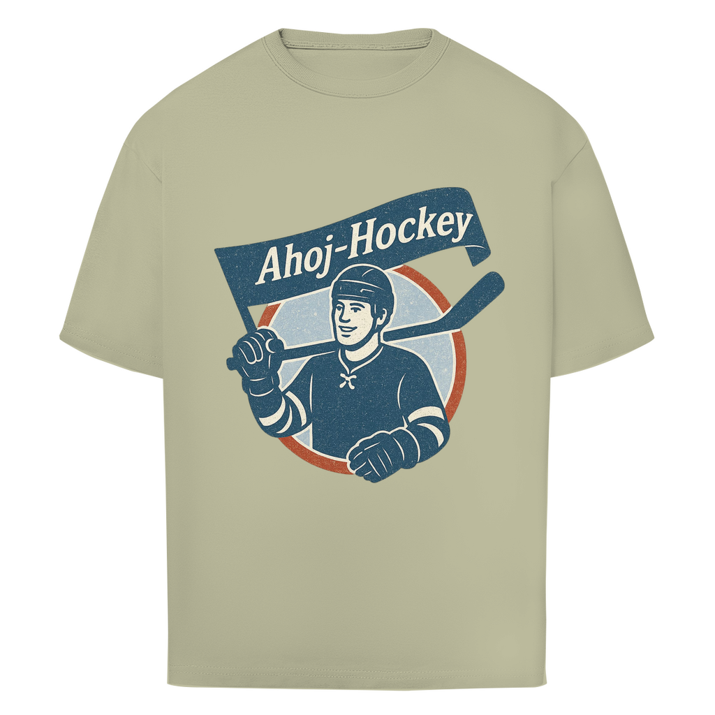 Oversize T-Shirt AHOJ-HOCKEY VINTAGE