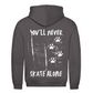 Unisex Hoodie NEVER SKATE ALONE (back)