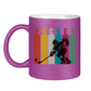 Glitzertasse COLOURFUL HOCKEYPLAYER