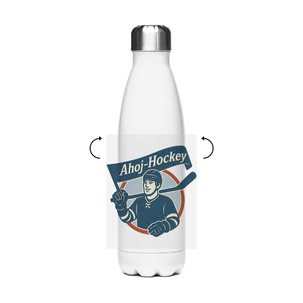 Edelstahl-Thermoflasche AHOJ-HOCKEY VINTAGE