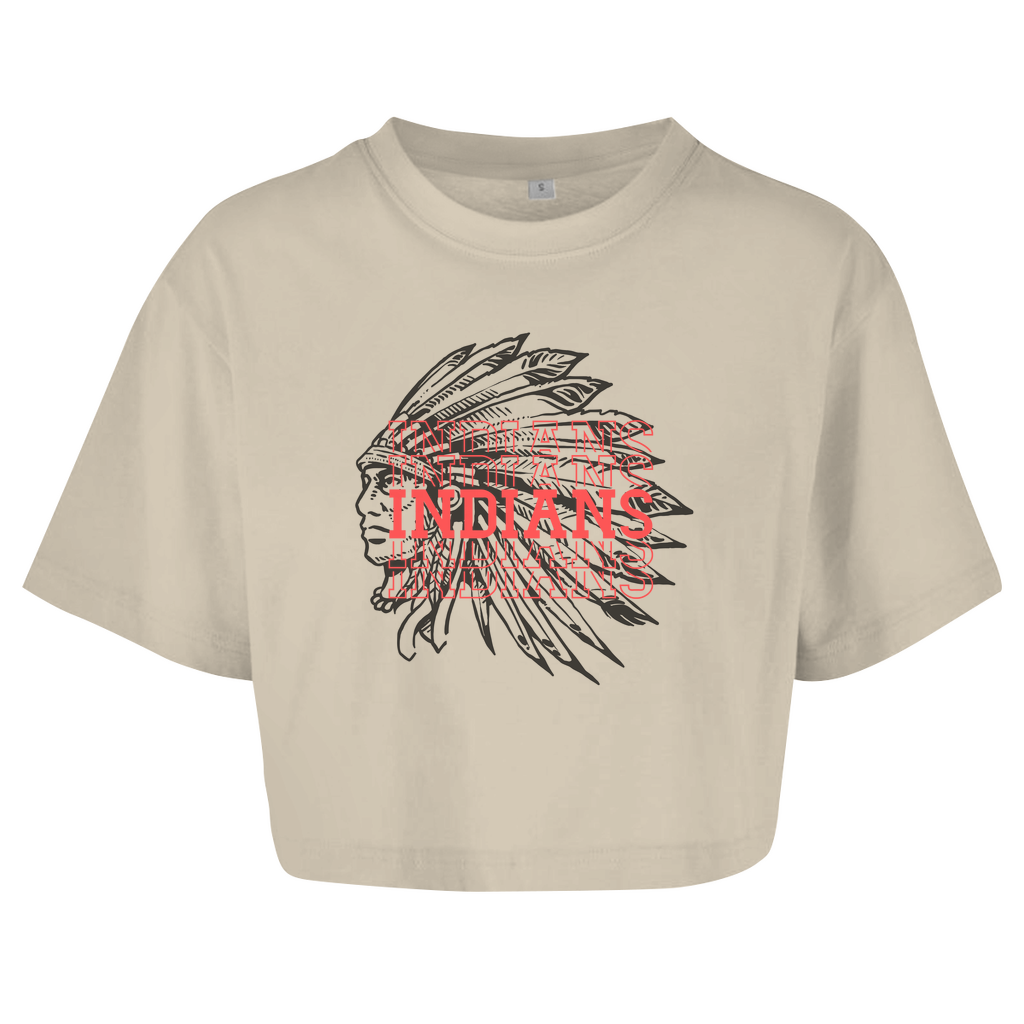Ladies Crop Top INDIANS HEAD