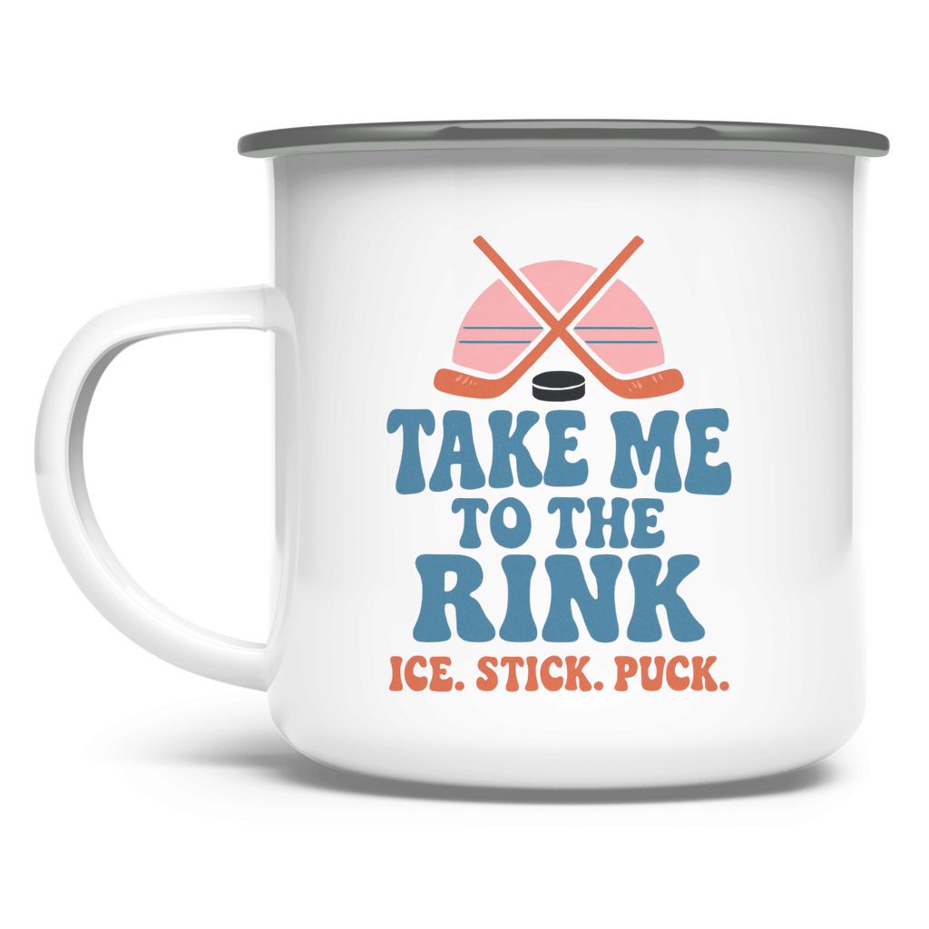 Emaille Tasse TAKE ME TO THE RINK