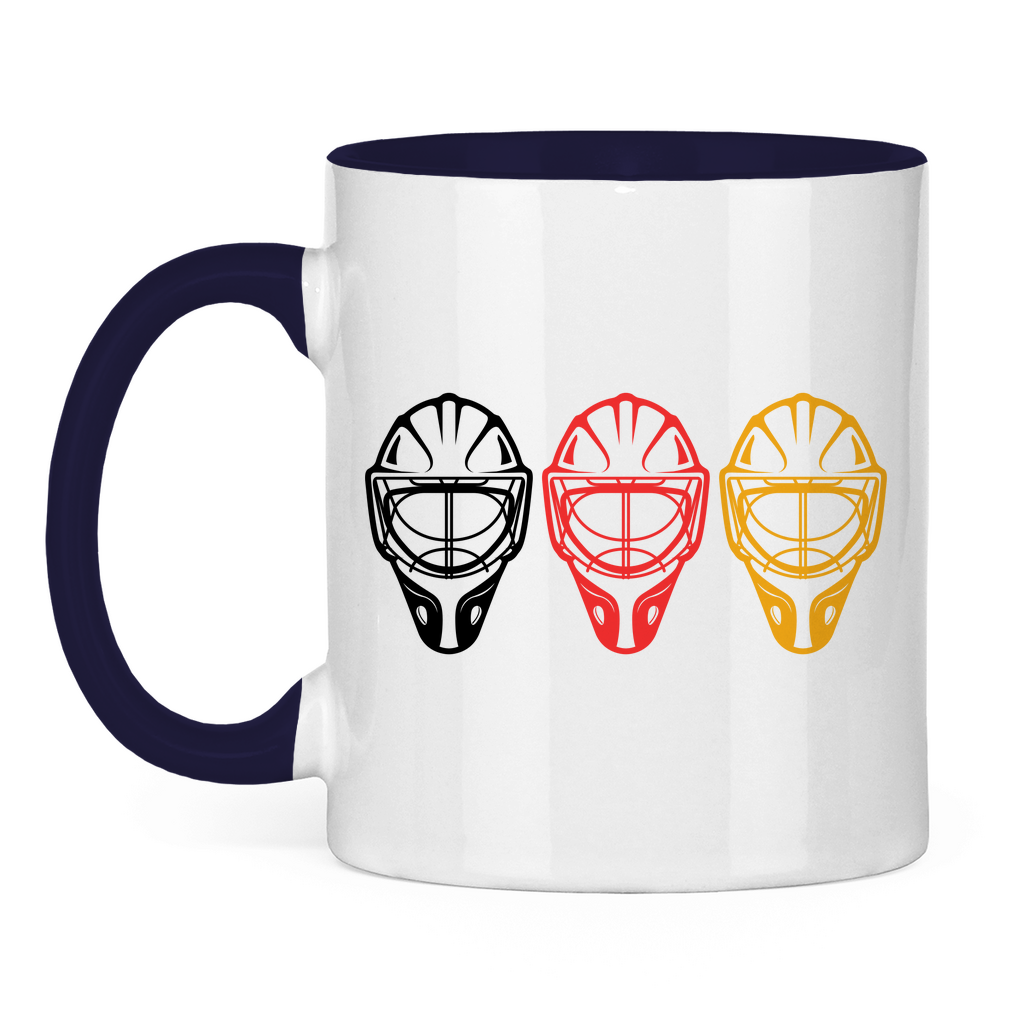 Tasse zweifarbig TEAM GOALIE MASKE SCHWARZ-ROT-GOLD