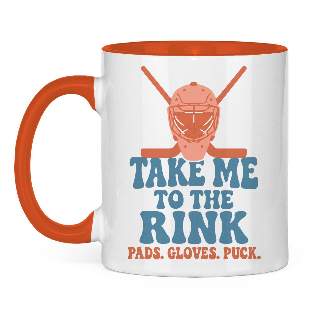 Tasse zweifarbig TAKE ME TO THE RINK GOALIE