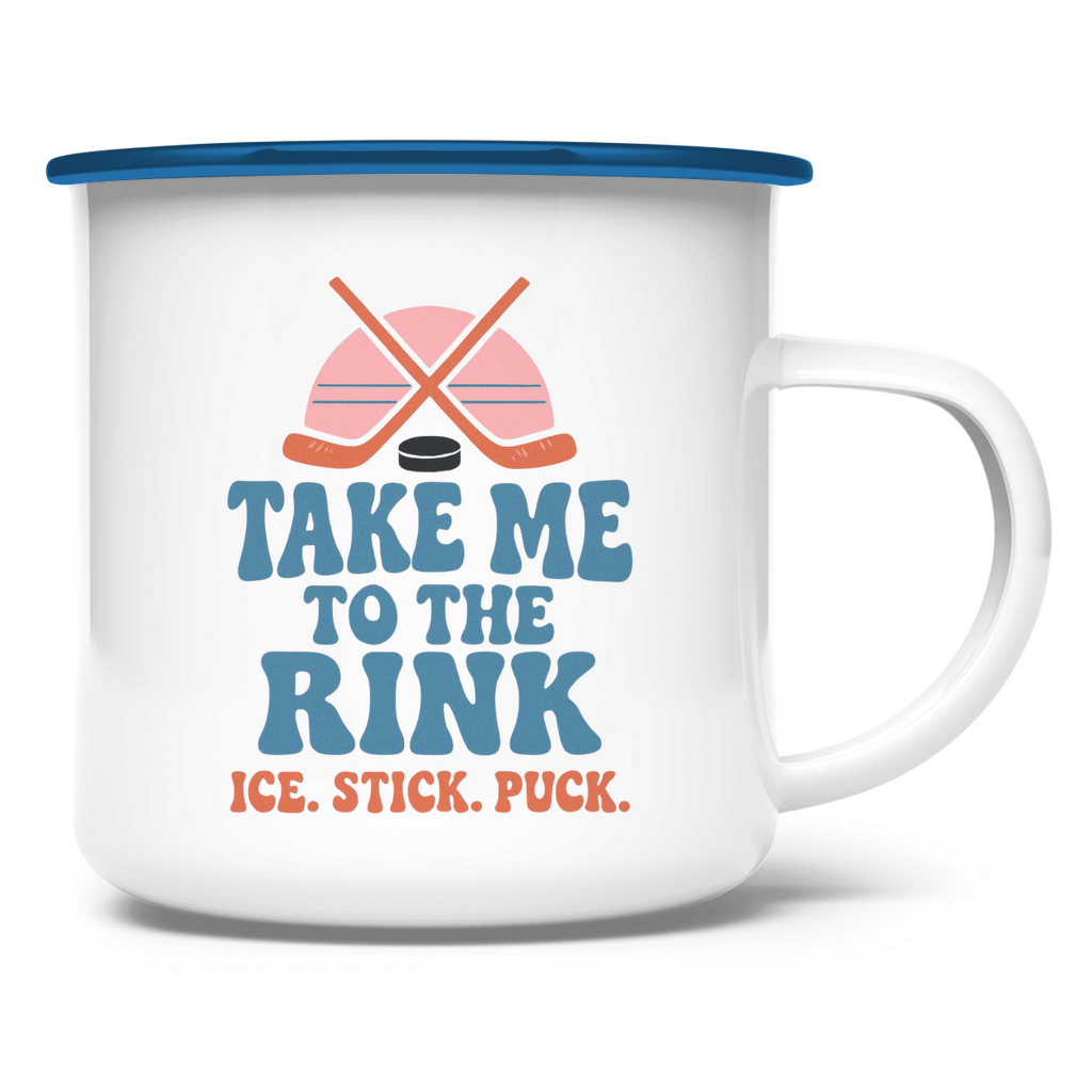 Emaille Tasse TAKE ME TO THE RINK
