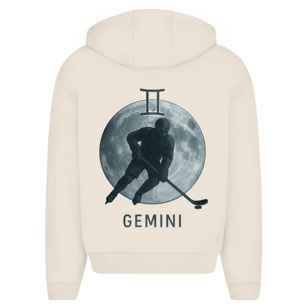 Oversize Zipper STERNZEICHEN GEMINI / ZWILLING (front&back)