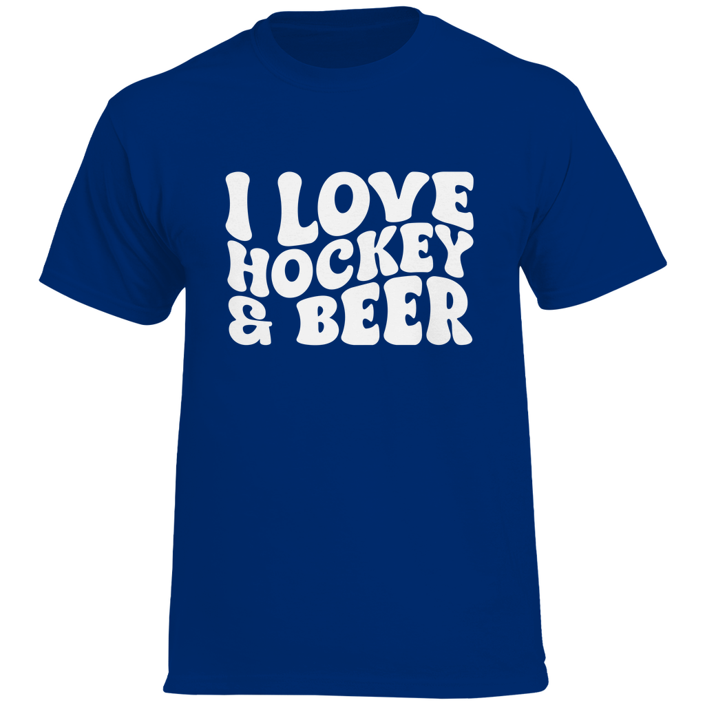 T-Shirt I LOVE HOCKEY & BEER