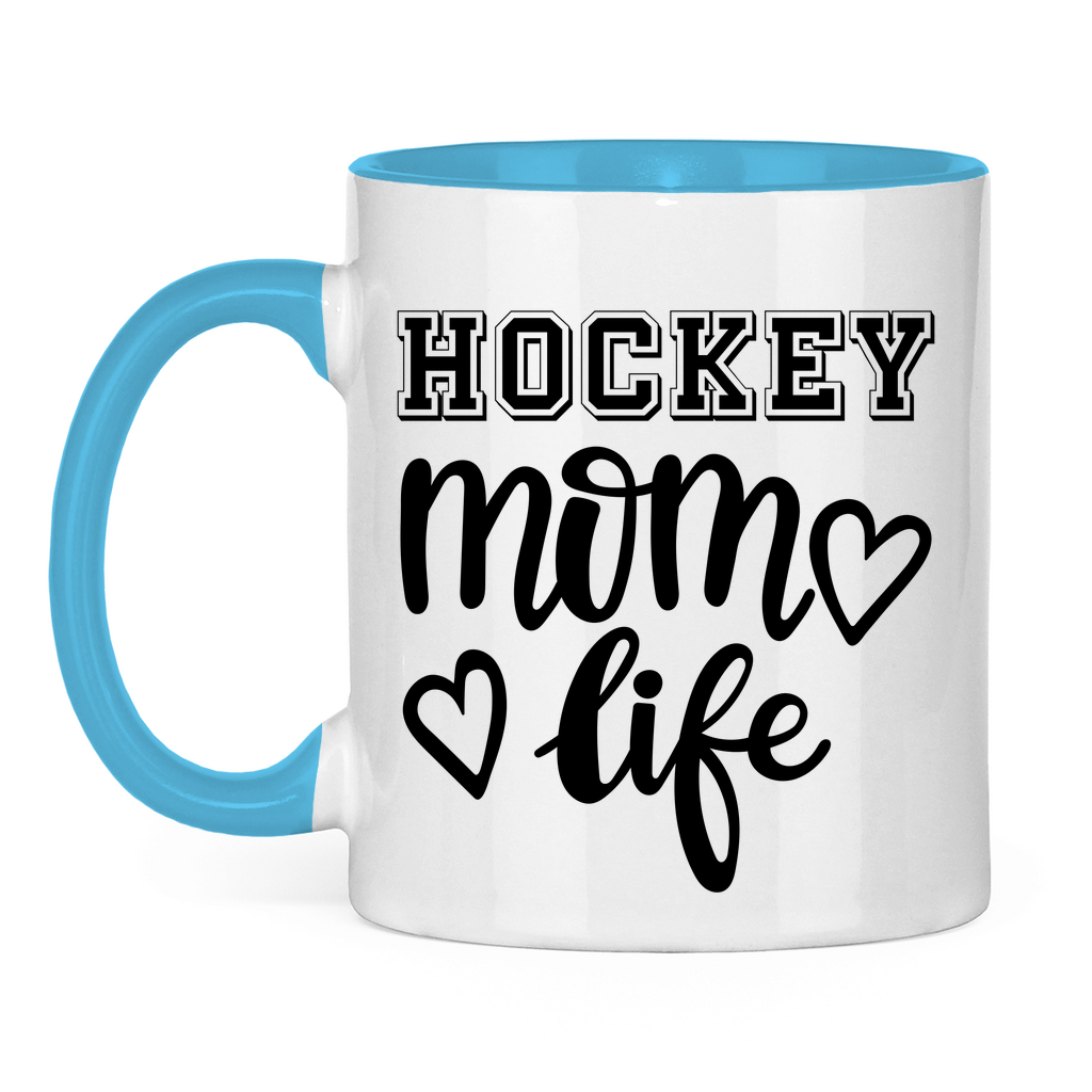 Tasse zweifarbig HOCKEY MOM LIFE