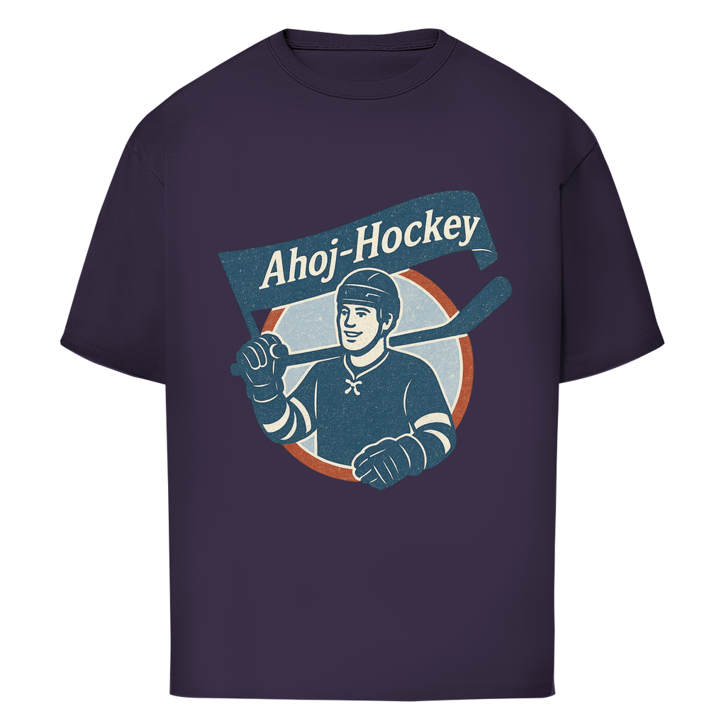 Oversize T-Shirt AHOJ-HOCKEY VINTAGE