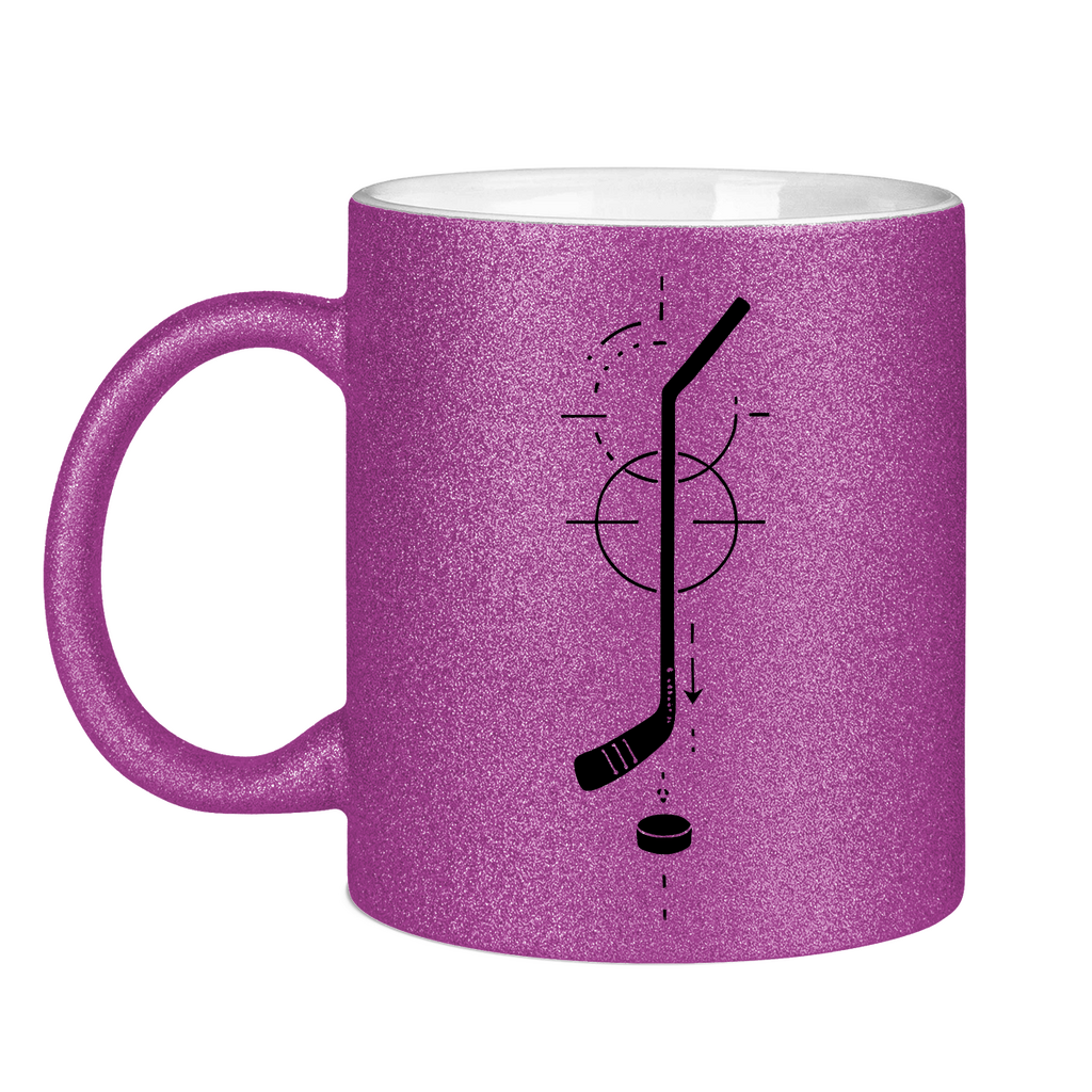 Glitzertasse HOCKEYSTICK MODERN