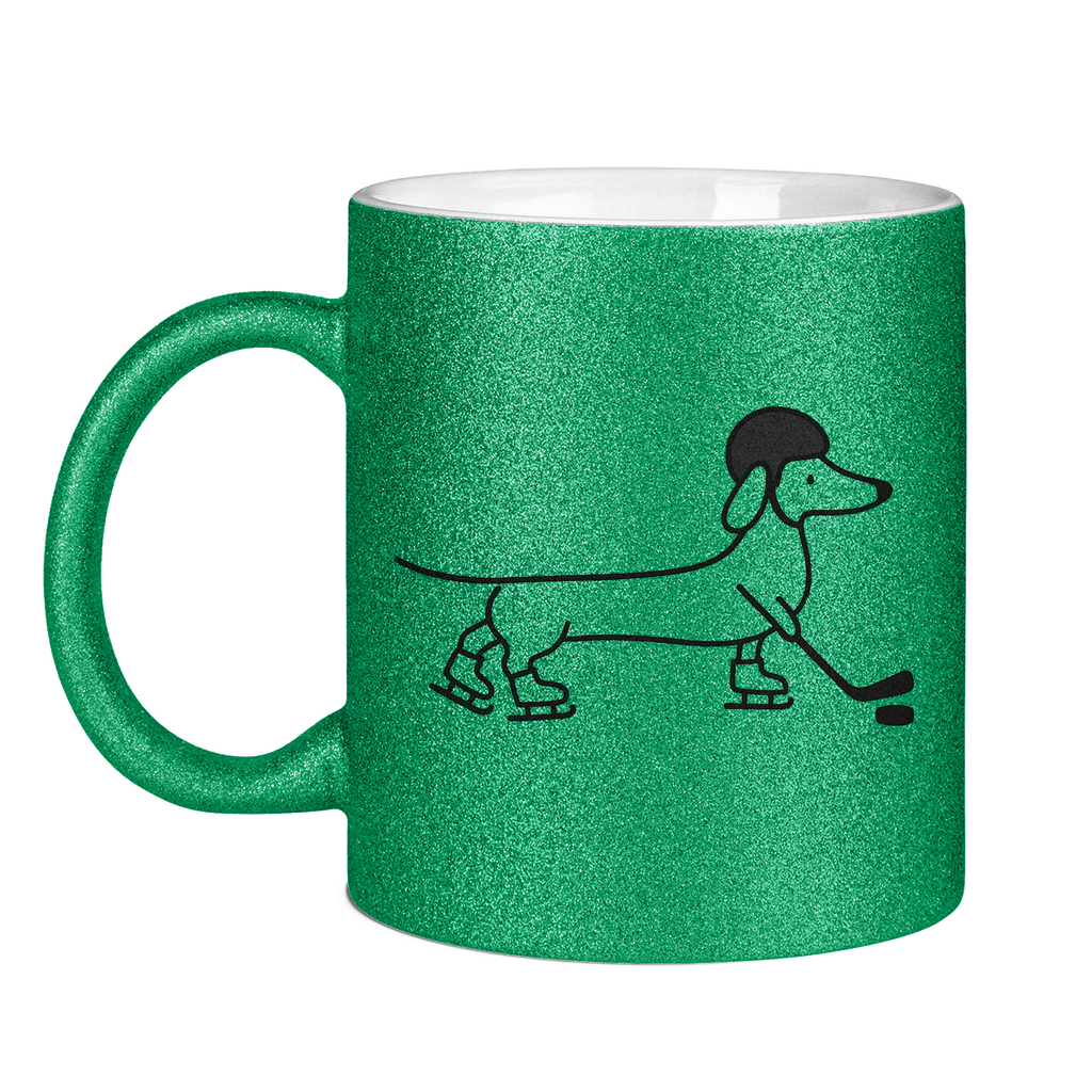 Glitzertasse HOCKEY DACKEL