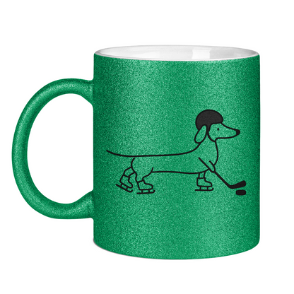 Glitzertasse HOCKEY DACKEL