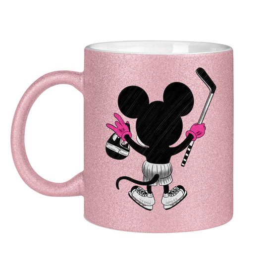 Glitzertasse HOCKEYMOUSE PINK