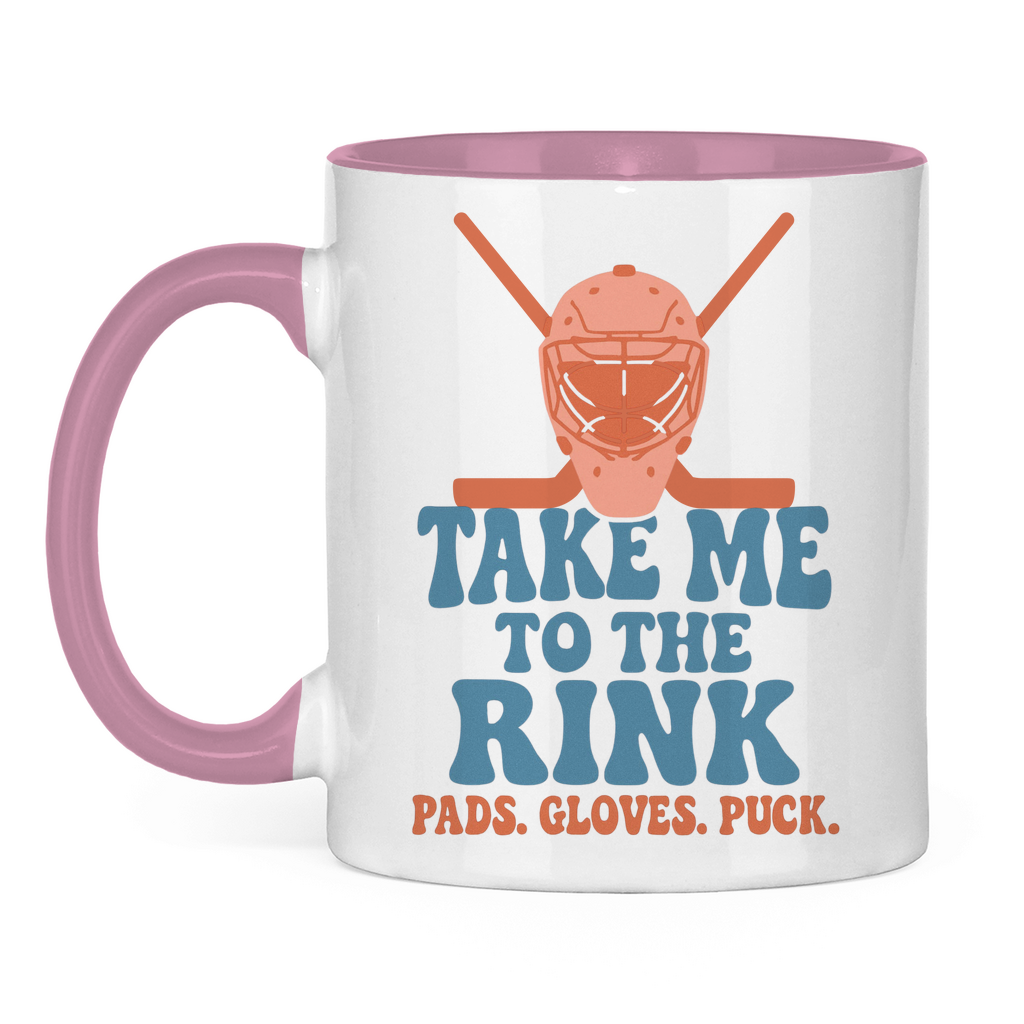 Tasse zweifarbig TAKE ME TO THE RINK GOALIE