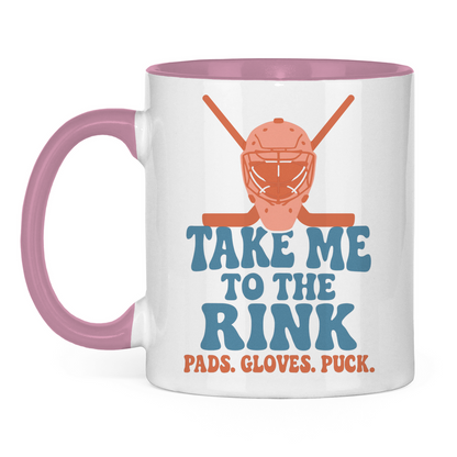 Tasse zweifarbig TAKE ME TO THE RINK GOALIE