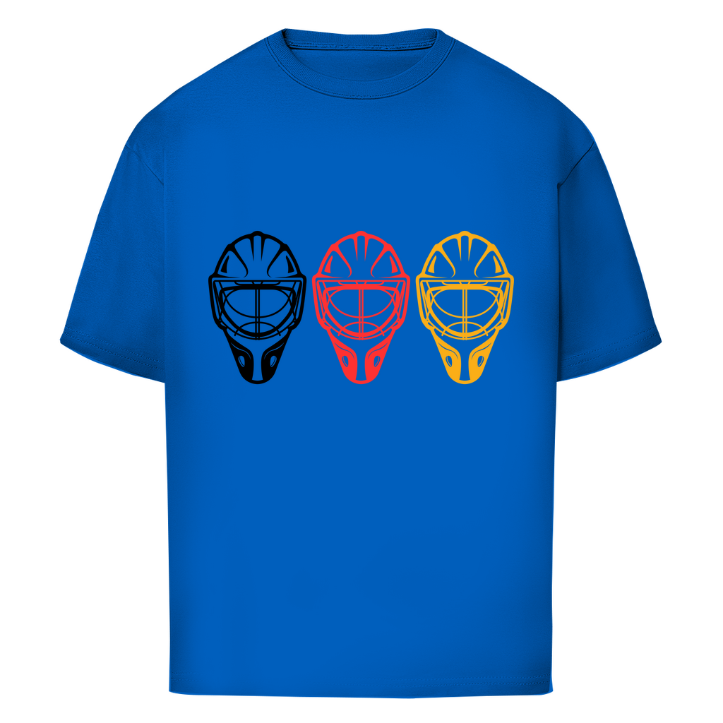 Oversize T-Shirt GOALIE MASKE SCHWARZ-ROT-GOLD