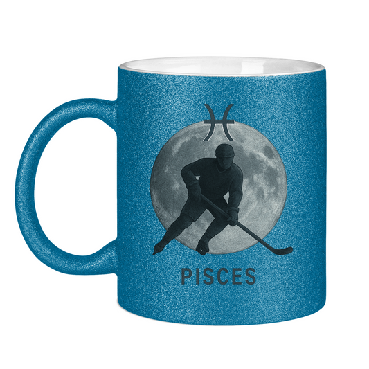 Glitzertasse STERNZEICHEN PISCES / FISCH