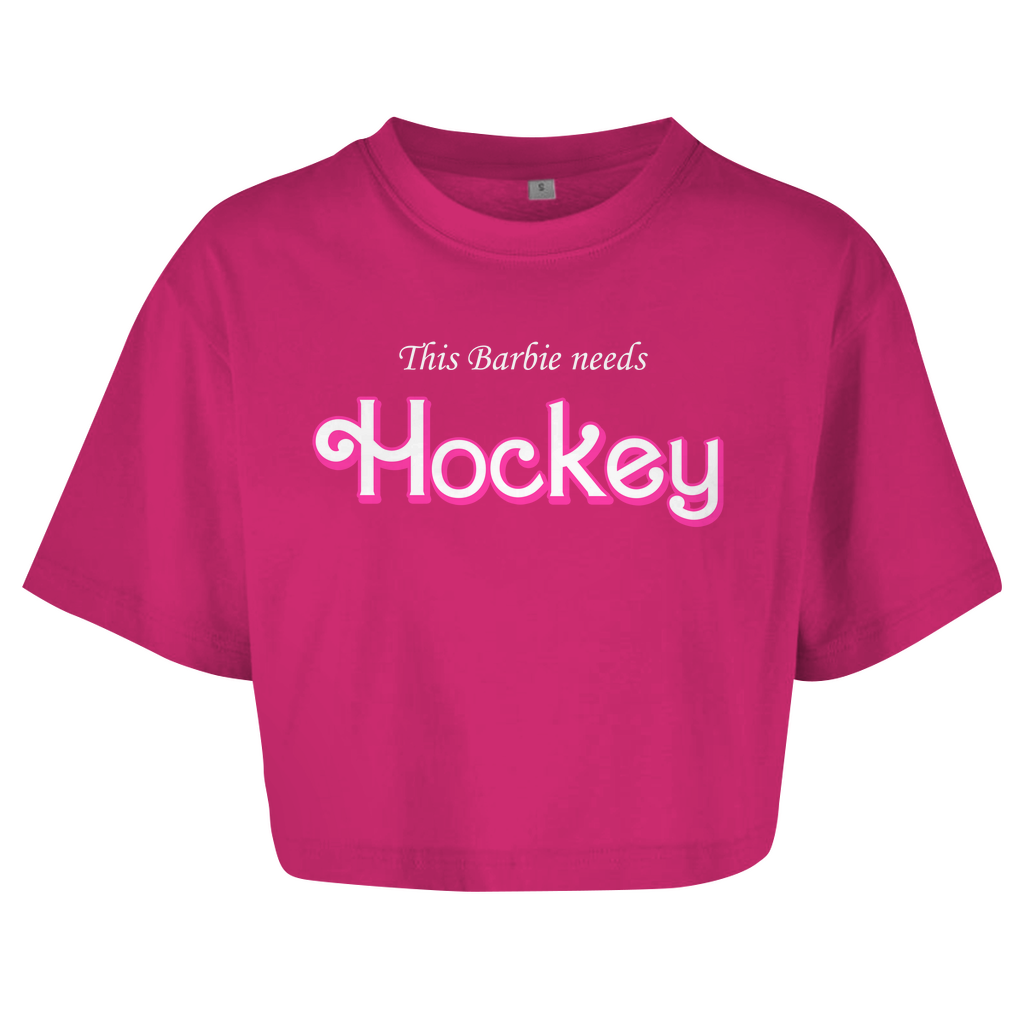 Ladies Crop Top BARBIE NEEDS HOCKEY