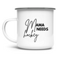 Emaille Tasse MAMA NEEDS HOCKEY