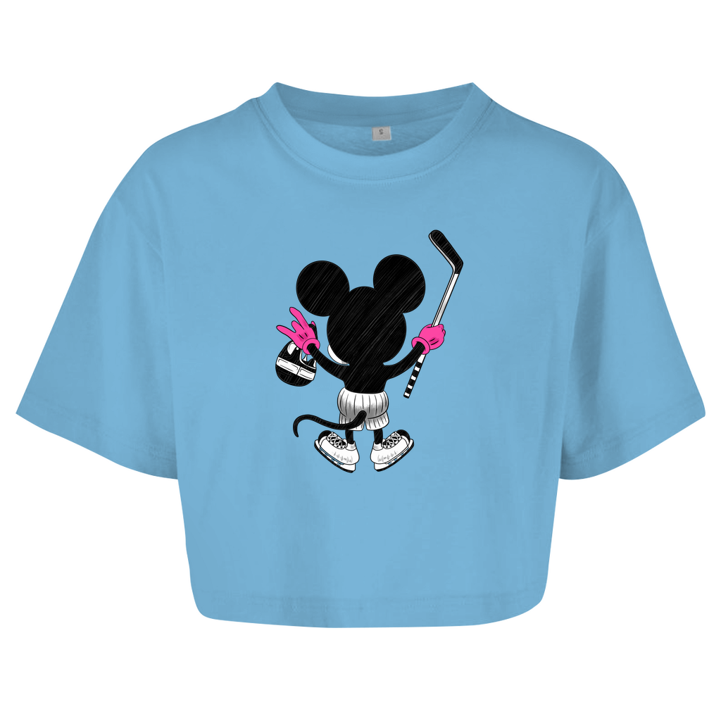 Ladies Crop Top HOCKEYMOUSE PINK