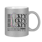 Glitzertasse HOCKEY MODERN