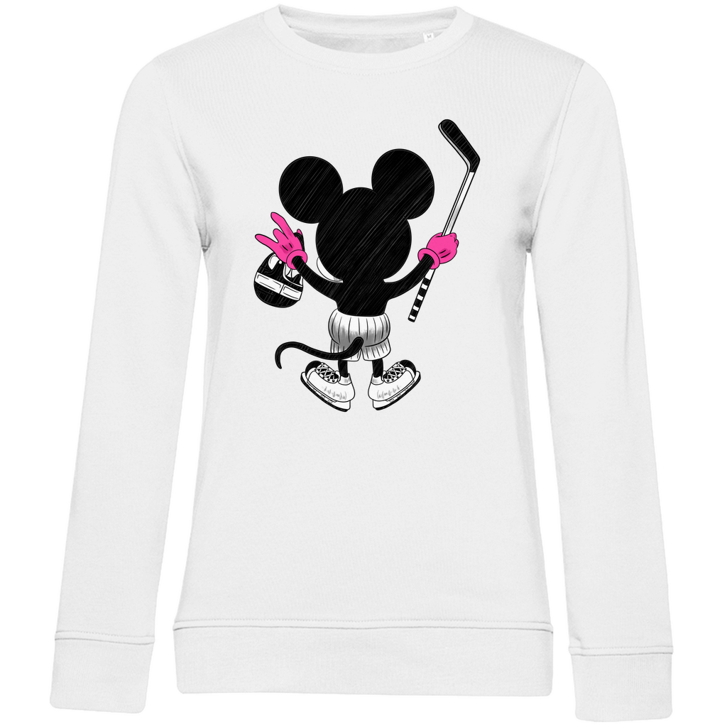 Ladies Sweatshirt HOCKEYMOUSE PINK