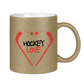 Glitzertasse HOCKEYLOVE STICKHEART