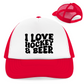 Retro Cap I LOVE HOCKEY & BEER