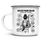 Emaille Tasse HOCKEYMOM BRAIN