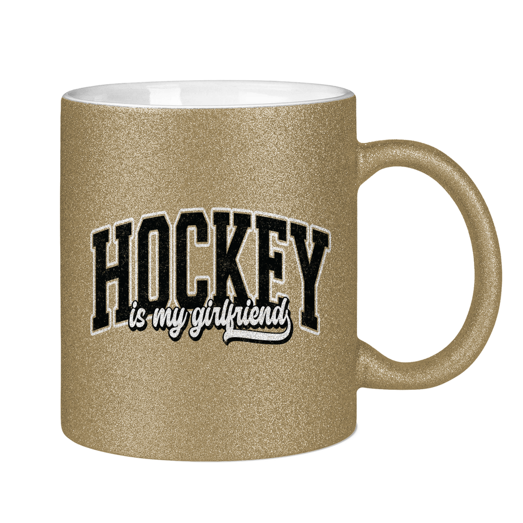 Glitzertasse HOCKEY IS MY GIRLFRIEND