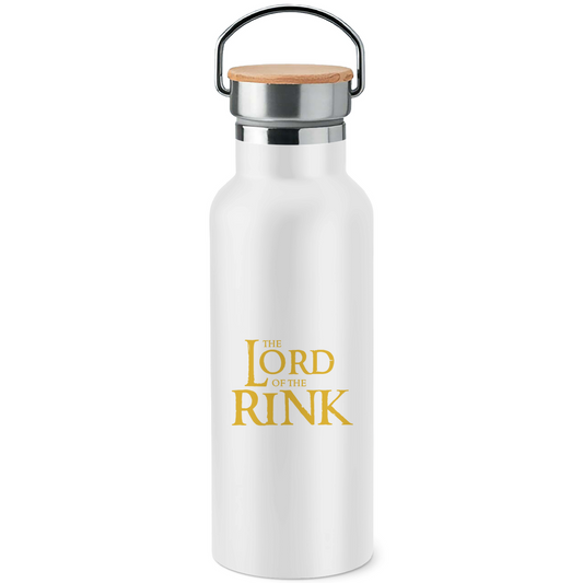 Edelstahl-Trinkflasche mit Bambusdeckel LORD OF THE RINK