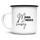 Emaille Tasse MAMA NEEDS HOCKEY