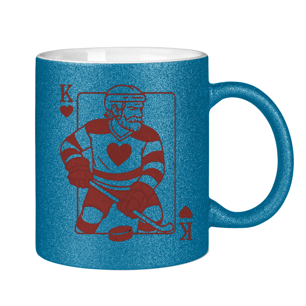 Glitzertasse HOCKEY HERZKÖNIG