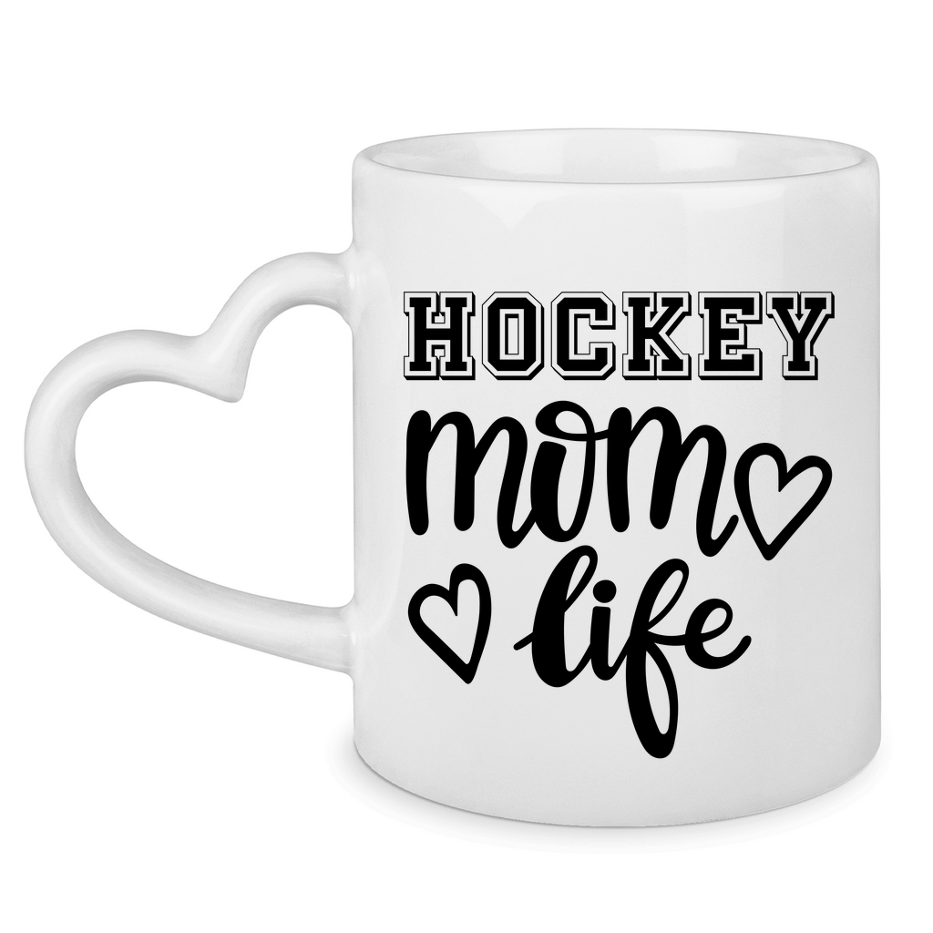 Tasse mit Herzhenkel HOCKEY MOM LIFE