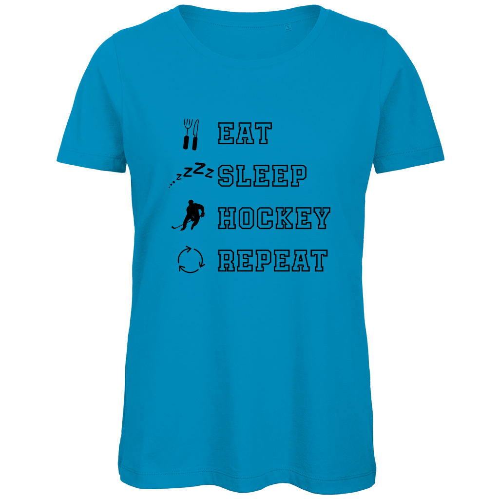 Ladies T-Shirt EAT, SLEEP REPEAT