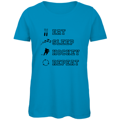 Ladies T-Shirt EAT, SLEEP REPEAT