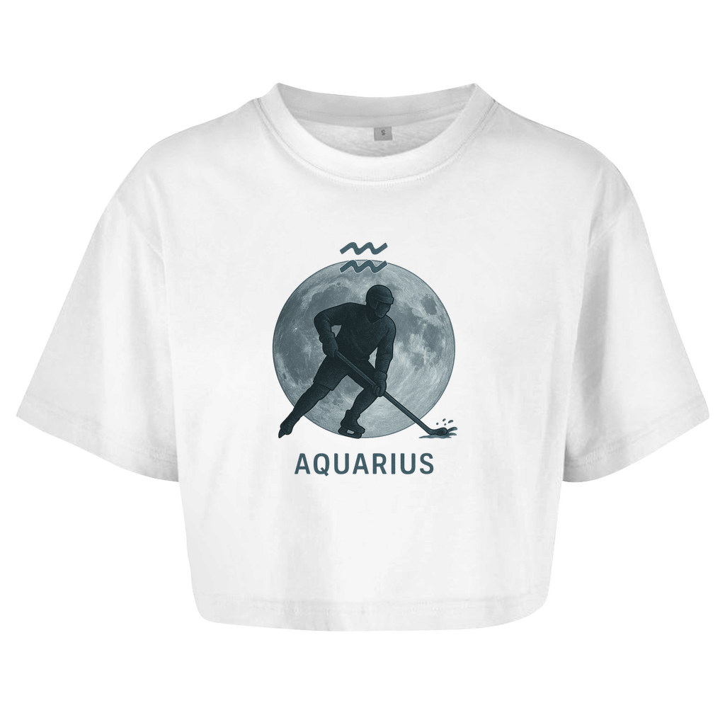 Ladies Crop Top STERNZEICHEN AQUARIUS / WASSERMANN
