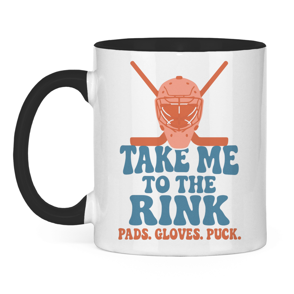 Tasse zweifarbig TAKE ME TO THE RINK GOALIE