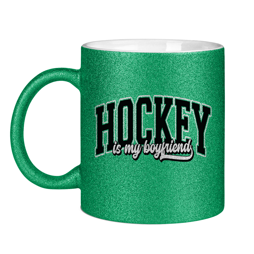 Glitzertasse HOCKEY IS MY BOYFRIEND