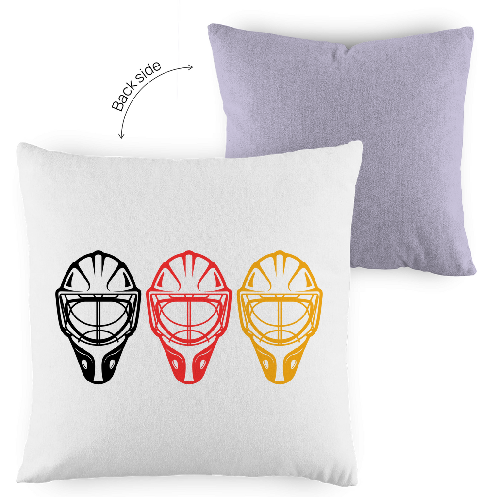 Kopfkissen zweifarbig GOALIE MASKE SCHWARZ-ROT-GOLD