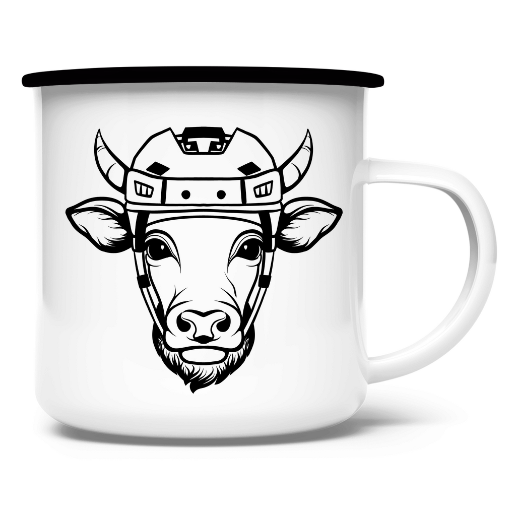 Emaille Tasse HOCKEYKUH