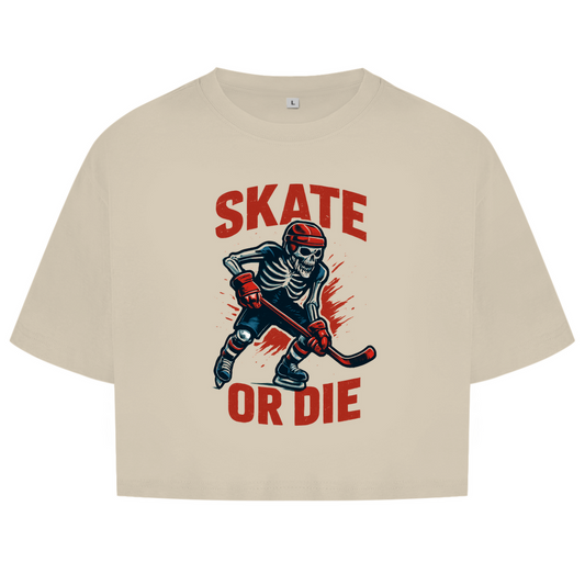 Ladies Crop Top HALLOWEEN SKATE OR DIE