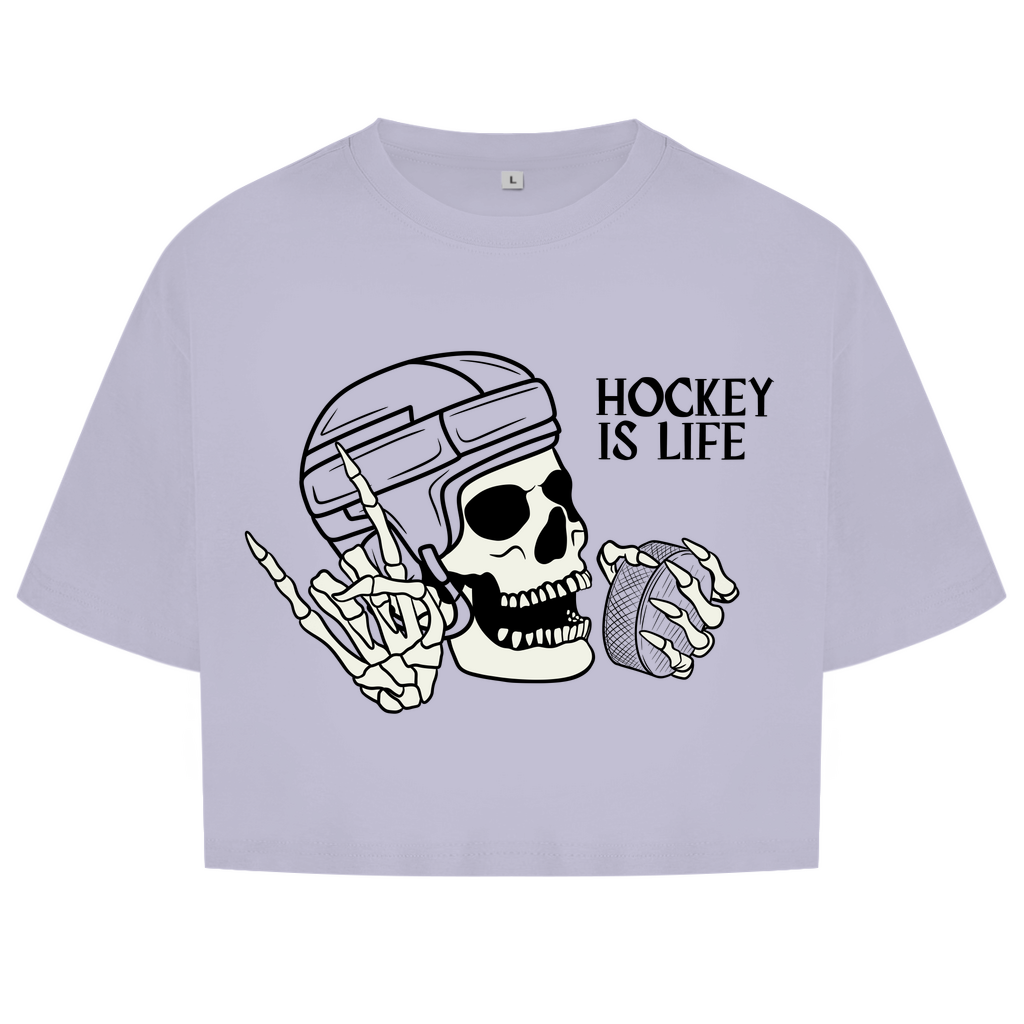 Ladies Crop Top HOCKEY IS LIFE