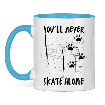 Tasse zweifarbig NEVER SKATE ALONE
