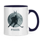 Tasse zweifarbig STERNZEICHEN PISCES / FISCH